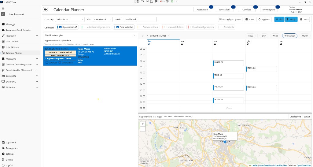 Calendar Planner in LABNET